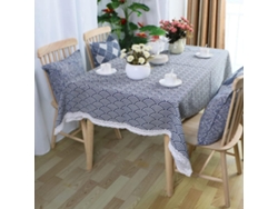 Toalha De Mesa Retangular Estilo Japonês, Algodão E Linho, Com Estampa Ondulada, Para Mesa De Centro.