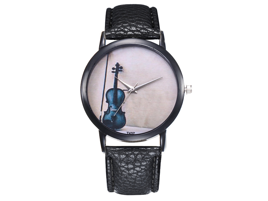 Reloj De Cuarzo Sencillo Para Hombre Zhoulianfa Con Correa Fina De Pu (negro)