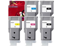 Pfi207 Pack 5 Cartuchos De Tinta Compatible Con Canon Pfi207bk Pfi207c Pfi207m Pfi207y Pfi207mbk Genérico