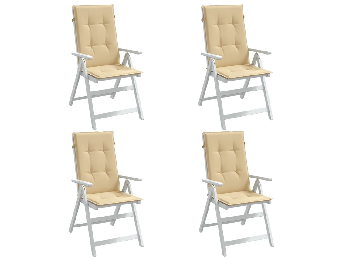 Cojines para tronas, 4 unidades, tela beige mixta HARLANV1