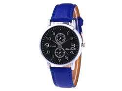 Reloj De Pulsera Coreano Para Hombre Con Correa De Cuero Y Cristal De Zafiro.