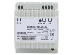 Fuente De Alimentación Din Rail De 45w Salida Única 24v Interruptor Ac/dc Dr-45-24