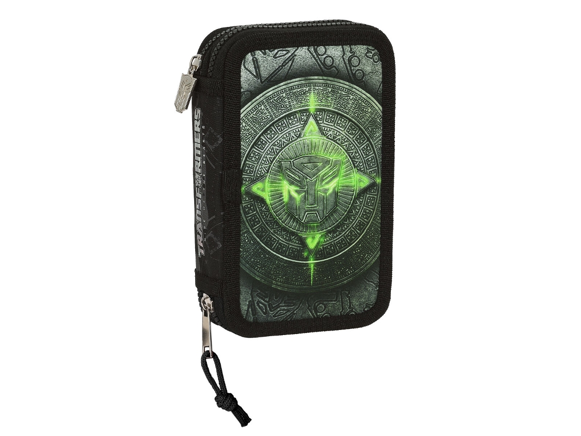 Plumier Doble Transformers 12.5 x 19.5 x 4 cm Negro (28 piezas)