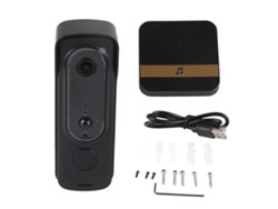 Timbre De Puerta Inalámbrico Con Cámara Wifi 1080p Visión Nocturna Y Detección De Movimiento Pir Inteligente Para Hogar