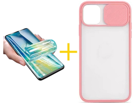 Carcasa + Protector de Pantalla para iPhone 11 Pro Max SKYHE Rosa Pastel