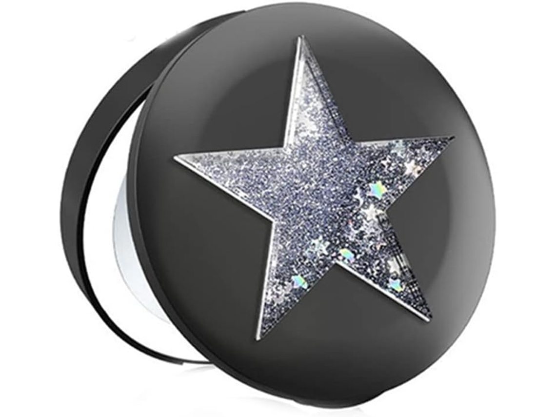 Espejo Cosmético Plegable Portátil De Doble Cara Para Mujer Con Estrellas, Mini Espejos De Bolsillo.