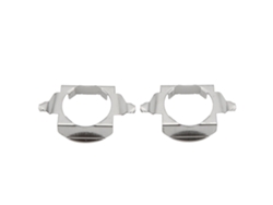 2 soportes adaptadores LED de 10 W de acero inoxidable, fácil instalación, base de bombilla H7, retenedor de portalámparas para faros delanteros