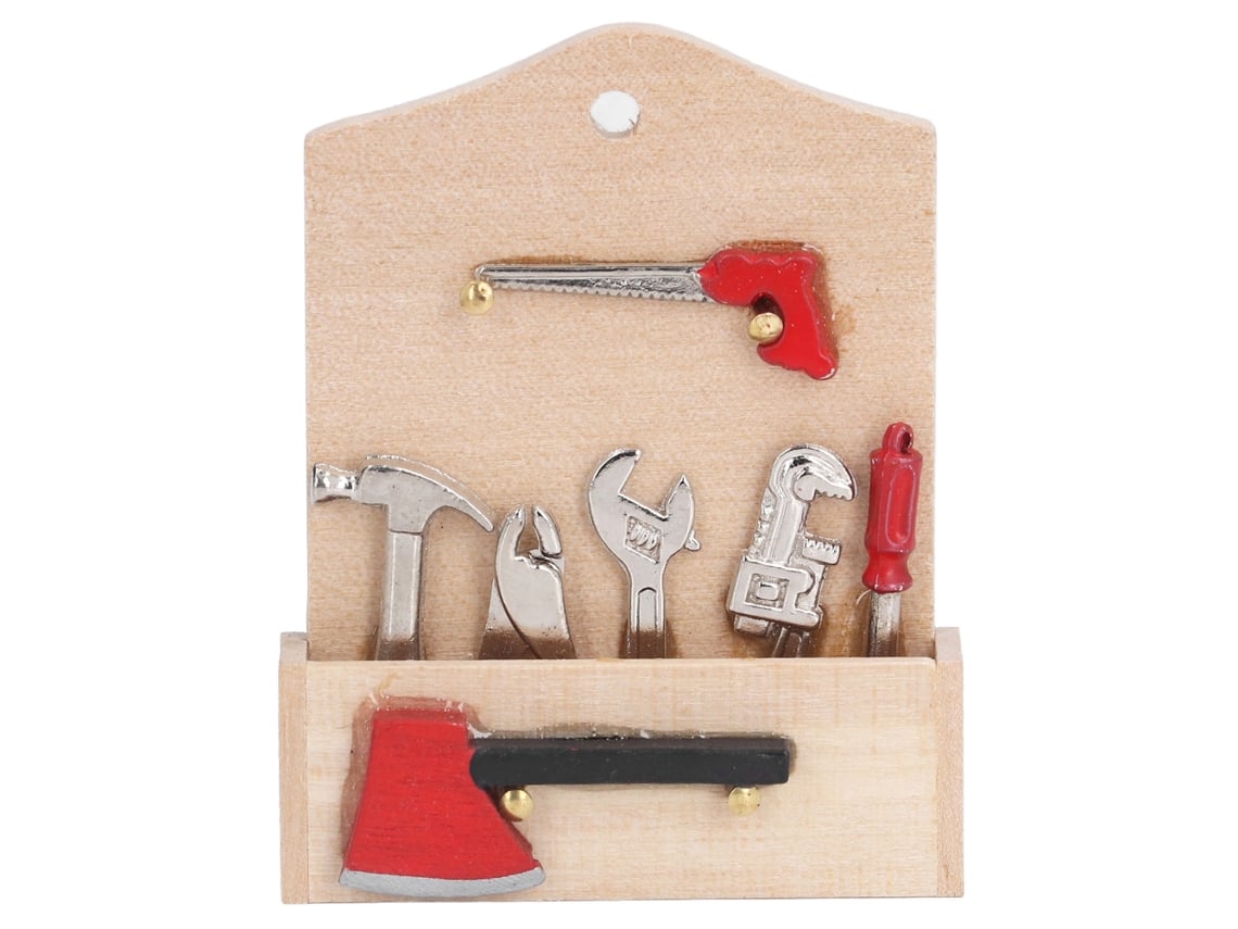 Rebe-ferramentas Em Miniatura 1:12 Para Casa De Bonecas, Caixa De Ferramentas Brinquedo, Acessórios De Decoração Para Miniaturas