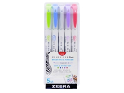 Marcadores ZEBRA Mildliner Brush Pen 108324/79205 Multicolor