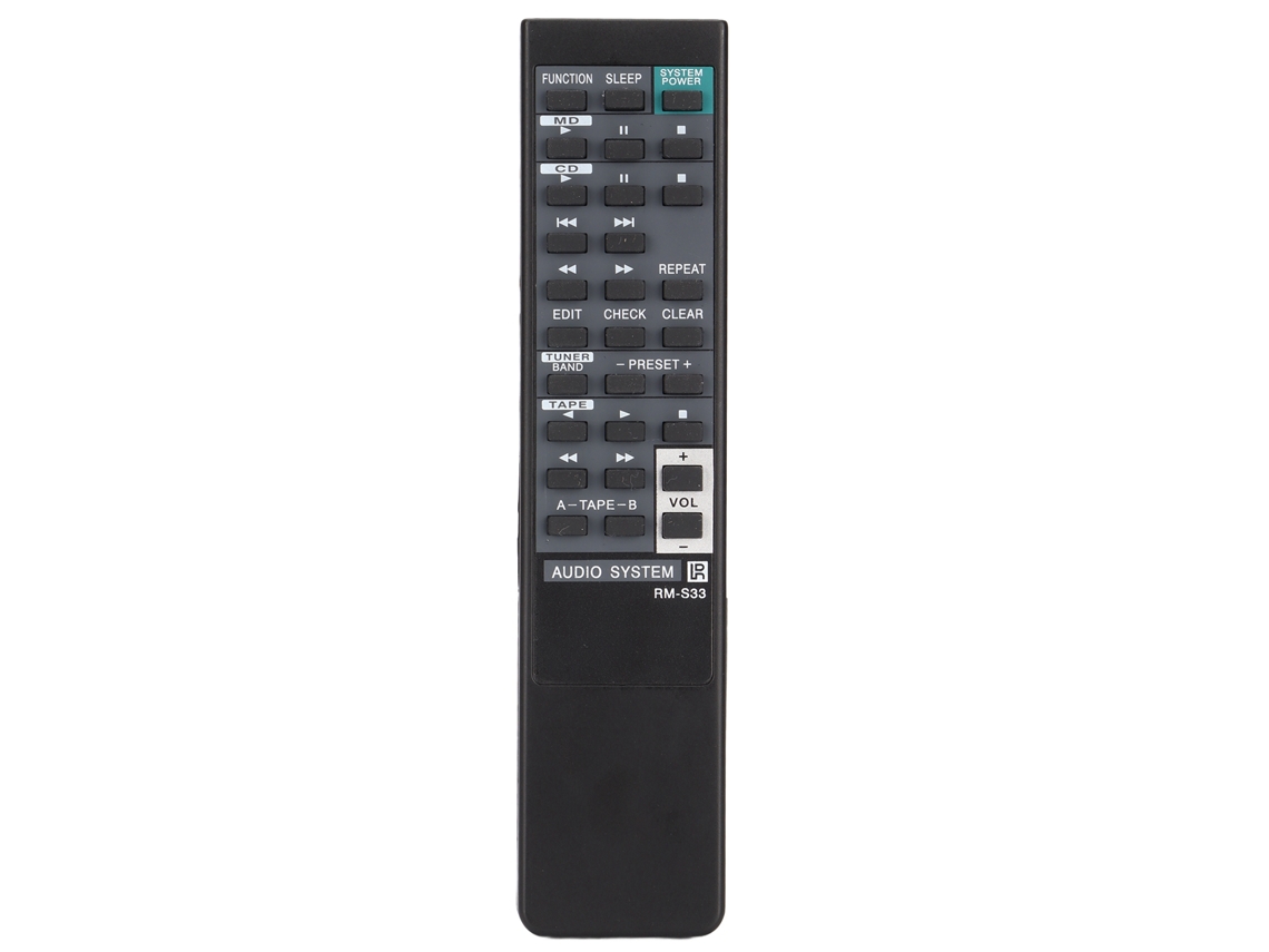 Controle Remoto Universal Rm‑s33 Para Sistema De Áudio Hcdh801 Mhcs30 Substituto Tv
