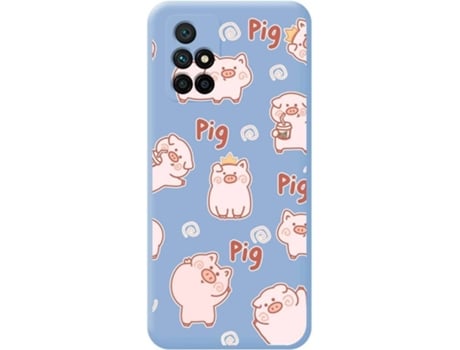 Carcasa Xiaomi Redmi 10 TUMUNDOSMARTPHONE Cerdos Azul