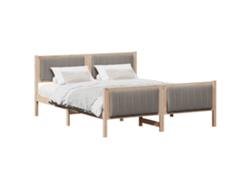 Maison Exclusive - Estructura De Cama Con Cabecera Marrón Y Taupe 160 X 200 Cm