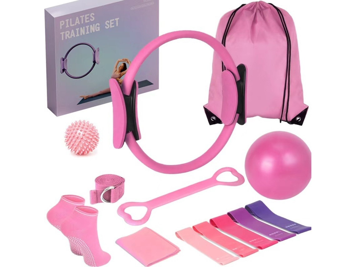 Set De Pilates De 8 Piezas Para Tonificar Y Adelgazar (Rosa)  DIGITALLAB