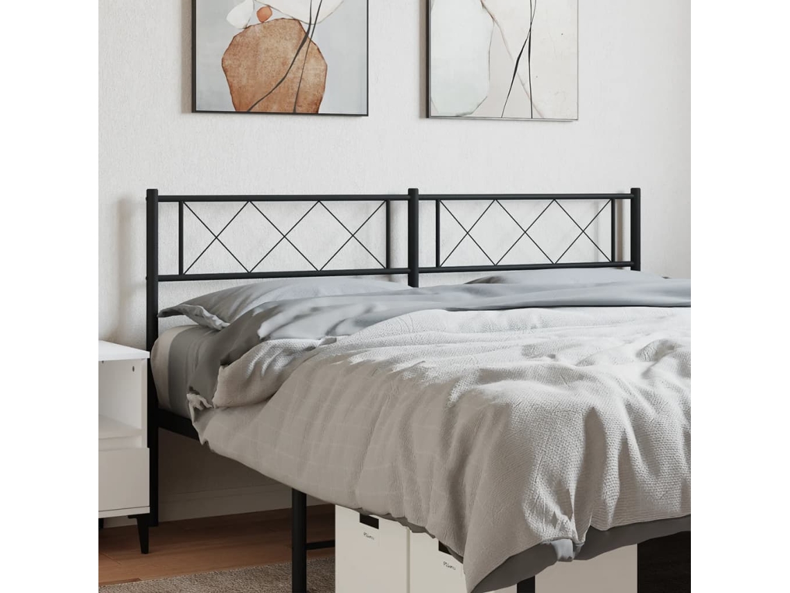 Cabecero De Metal Negro 150 Cm