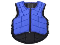 Chaleco de equitación azul para niños con acolchado de espuma para mayor seguridad.