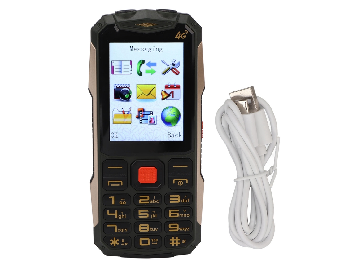 Teléfono Móvil Para Mayores 2.8" Hd Doble Sim 2g Batería 4800mah Altavoz Fuerte Verde