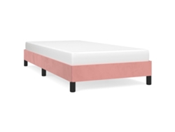 Maison Exclusive - Estructura De Cama Sin Colchón Terciopelo Rosa 90x190 Cm