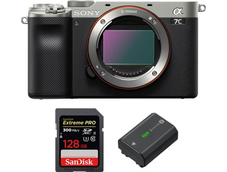 Kit Cámara SONY Alpha a7C + SanDisk 128 GB + Batería (Full-Frame)