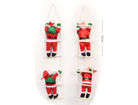 Papá Noel en Escalera Santa Adorno Colgante para Árboles de Navidad Decoración Navidad 35cm Santax2 SELEOK
