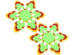 Juego de 6 manteles individuales antideslizantes con forma de flor para ollas y tazas, decoración para comedor y cocina, Vayotoy