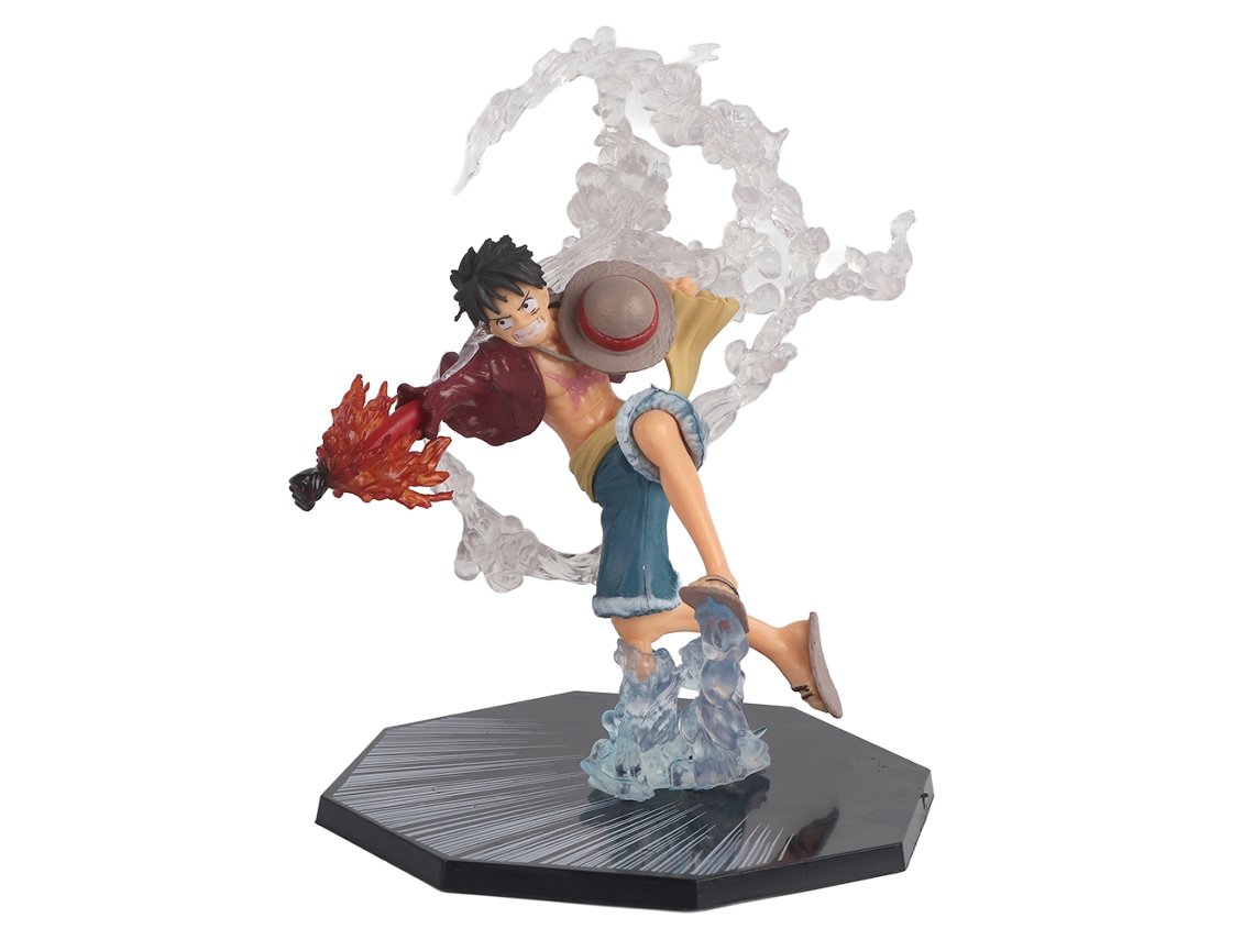 Figura De Acción De Luffy Con Puño De Fuego, Adorno De Anime, Modelo Decorativo Coleccionable De Pvc De 17 Cm.
