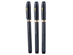 3pcs Set Pluma Pincel Caligrafía Suave Tinta Negra Para Escritura Dibujo Arte Chino Japonés Shodo