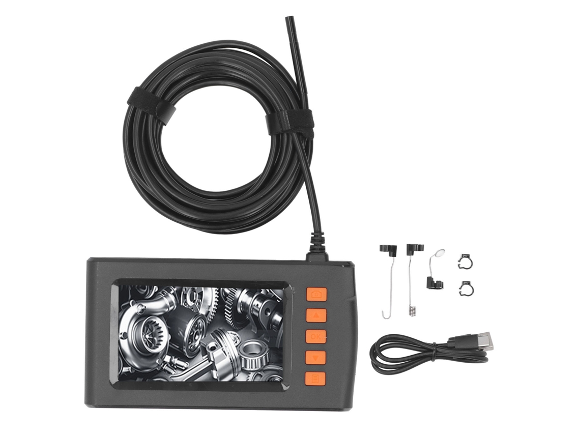 Endoscopio Portátil Con Pantalla Hd De 4,3 Pulgadas, Cámara, Lente De Inspección, Resistente Al Agua, Cable Rígido De 5 M Y Sonda De 5,5 Mm.