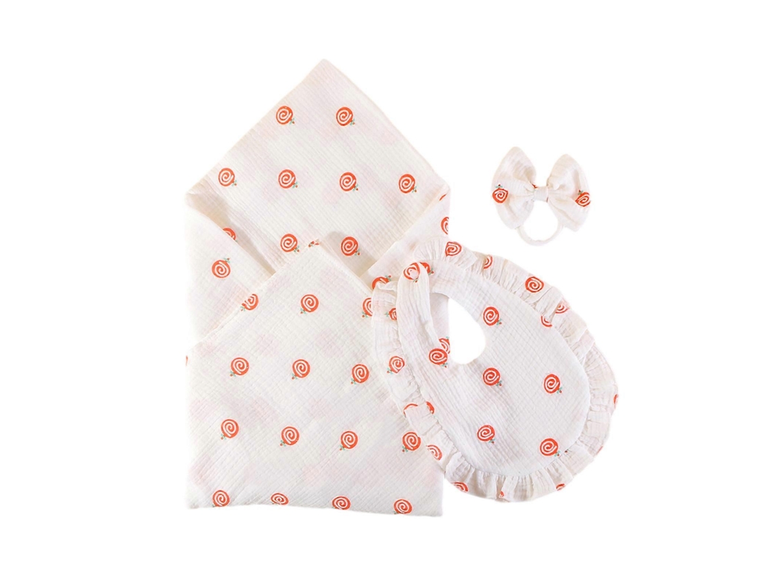 Set de regalo para recién nacido con manta, pañuelo, baberos y lazo, funda para bebé con baberos y set de regalo para baby shower.