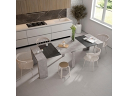 Mesa Consola extensible 260 Para 12 comensales Comedor y cocina Cemento SKRAUT HOME