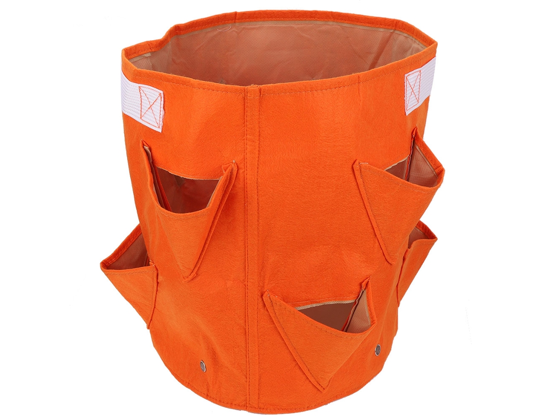 Bolsa de plantación de fresas naranja gruesa y transpirable L