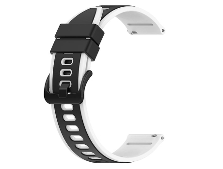 Correa Smartwatch Para Garmin Forerunner 645 Music 20Mm Negro-Blanco VENISYMLIS