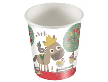 Pack 25 Vasos Cartón 200 MlGranja GENÉRICO