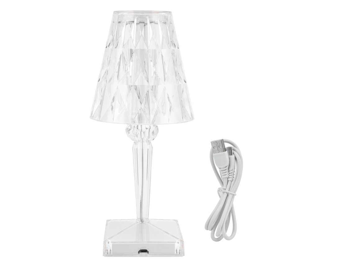 2026-lámpara De Mesa De Cristal Led Con Prisma Transparente, Regulable, Carga Usb, Decoración De Dormitorio