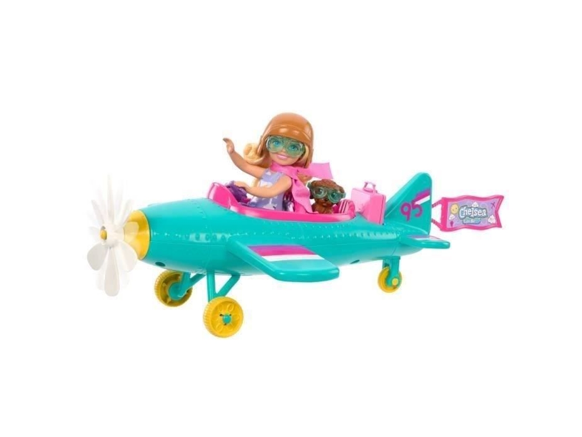 Barbie Chelsea puede ser… Avión y caja de muñecas con accesorios Htk38