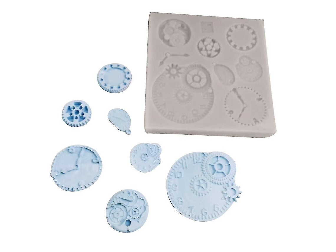 Moldes para Tartas, Estilo Engranaje, Molde de Yeso Aromático, Decoración de Gran Formato 2 Piezas Chaberlu