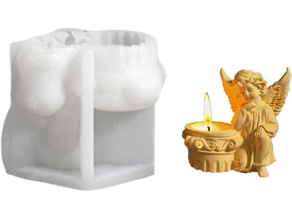 Preciosa Figurita Angelical, Accesorio De Moda De Silicona Resistente Y Portátil Para Niños.