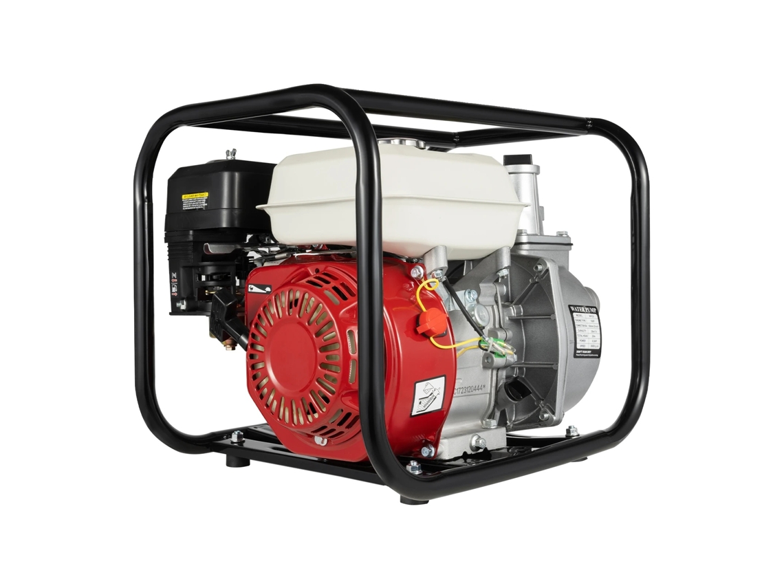 Bomba de agua de gasolina de 4 tiempos, 6,5 hp, 28 m de elevación, color rojo OEM