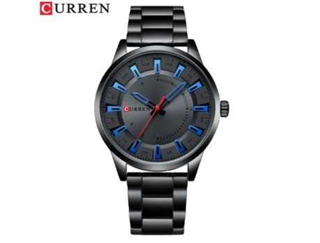 Relojes para Hombre, Relojes de Pulsera de Cuarzo Resistentes al Agua Reloj con Correa de Acero Inoxidable para Hombre-Concha Negra Gris LUUCOZK