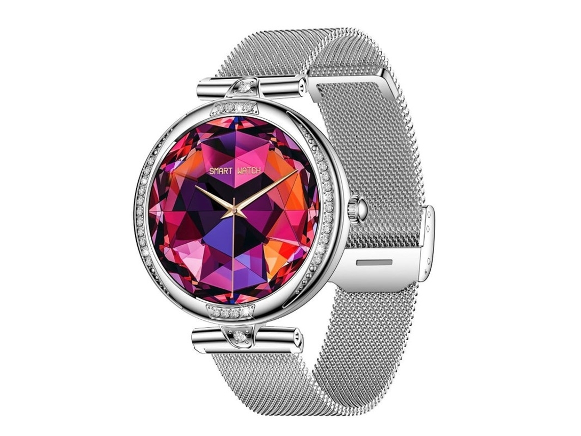 Reloj inteligente para mujer con pantalla AMOLED de 1,1 pulgadas, control de ritmo cardíaco y llamadas entrantes y salientes. Bestvite