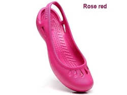 Zapatos De Agua Clog Para Mujer Verano Ligero Antideslizante Suela Plana Sandalias Jelly Rojo Rosa W6 W6 Rojo Rosa