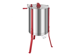Extractor de Miel Manual para 6 Marcos de Acero Inoxidable con Soporte Ajustable Tekmaquinas