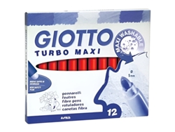 GIOTTO Rotulador Turbo-Maxi - Rojo - 12 Uds.
