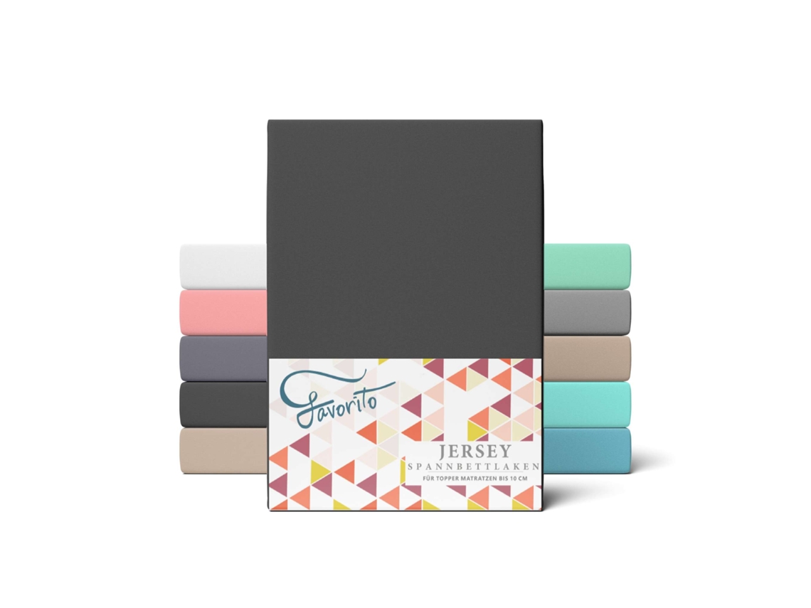 Topper Sábanas ajustables etérea 90x200 - 100x200 cm Negro FAVORITO