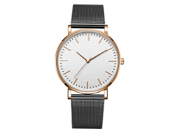 Reloj De Pulsera Analógico De Cuarzo Con Dial Redondo Moda Simple Joyería(10)