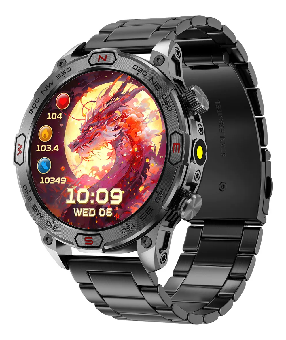 Reloj inteligente KC86 Bluetooth, llamadas, linterna y brújula, 450 mAh, Vayotoy
