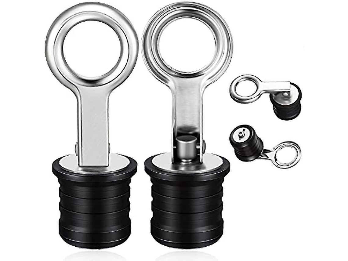 2 Tapones De Desagüe De Acero Inoxidable Para Barcos Con Mango De Enganche, Tamaño 1 Pulgada 25mm
