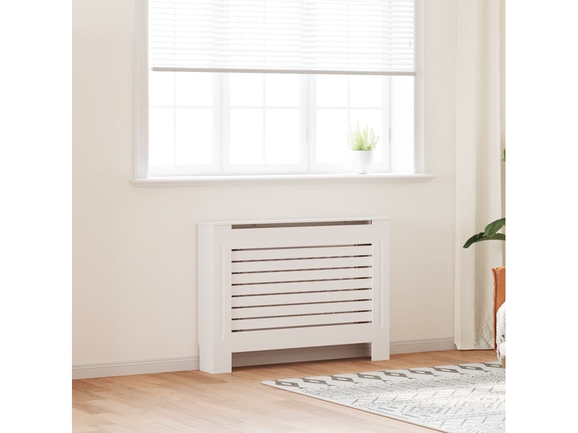 Cubierta de radiador 112x19x81,5 cm MDF blanco DKD HOME DECOR