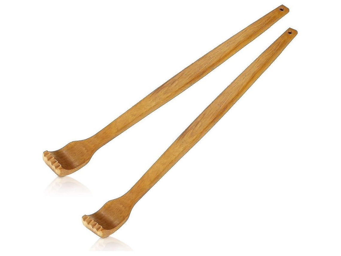 Raspador De Espalda Manual De Madera Con Mango Largo Para Masajear Y Proporcionar Alivio Inmediato, 40 Cm (16 Pulgadas), 2 Unidades.