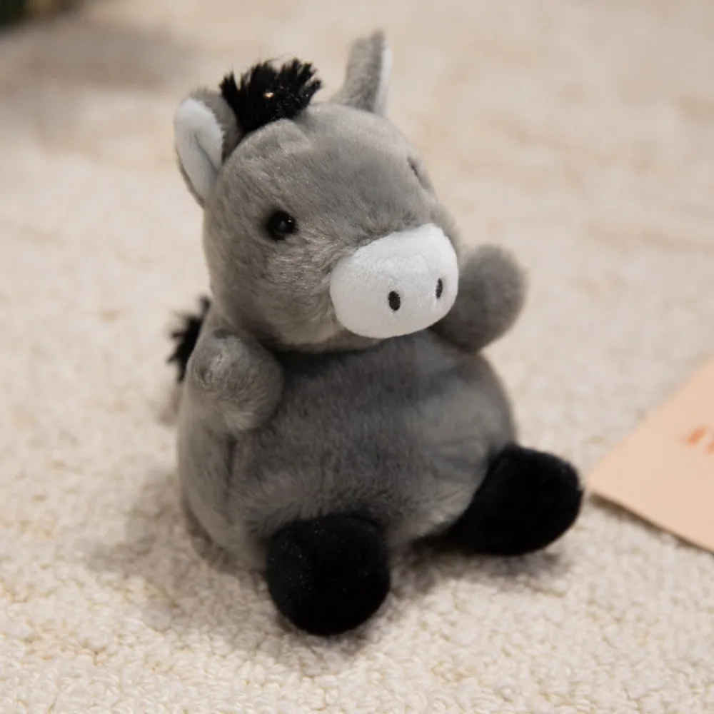 (burro) Mini Llavero De Peluche De La Serie De Mascotas Adorables, 13 Cm