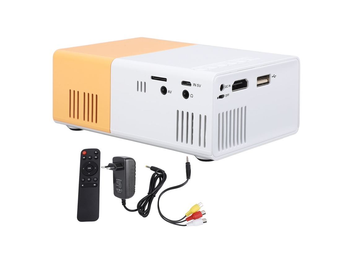 Proyector Portátil Hd 1080p Con Altavoz Para Cine En Casa Y Al Aire Libre, Control Remoto Usb Av